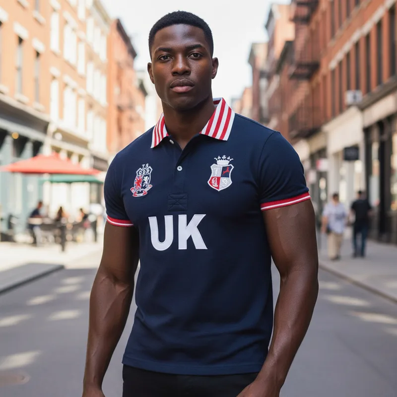 Embroidery Uk - Heren Poloshirt Uk British Royal Leisure