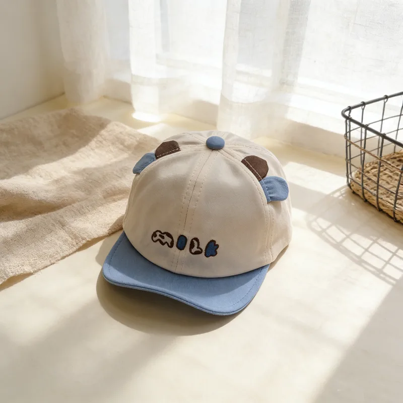 Embroidery Letter - Driedimensionale panda-oren in kinderstijl, baseballpet met