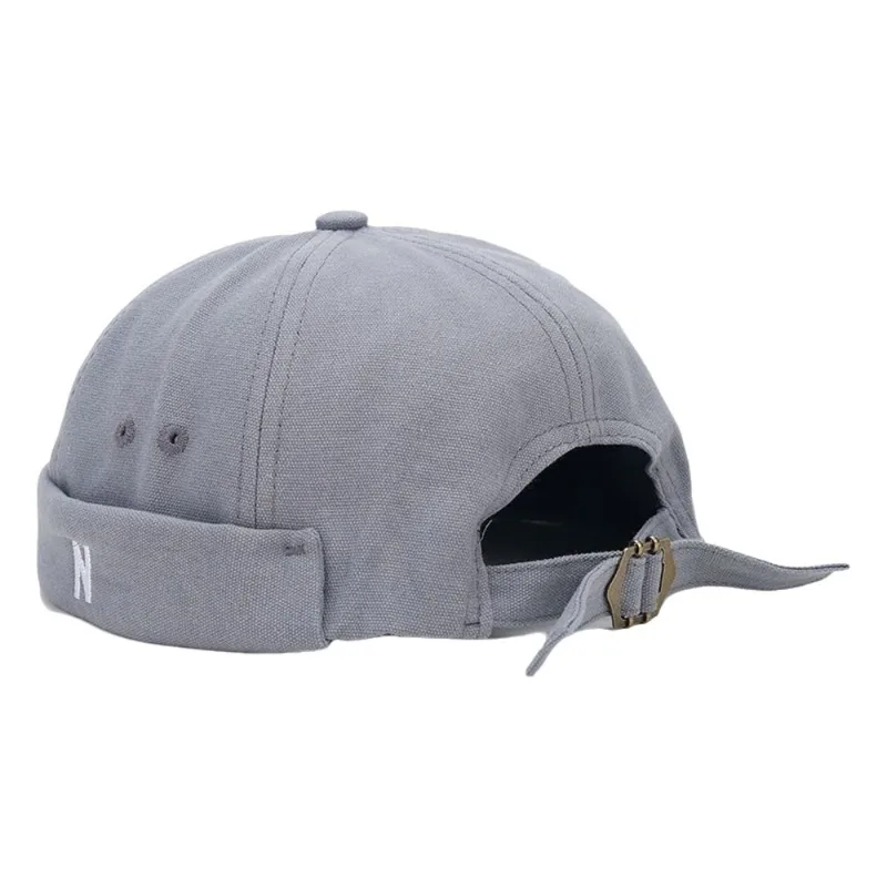 Embroidery Letter N - Casual katoenen pet zonder klep met