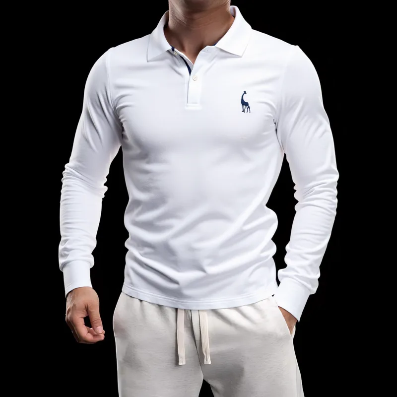 Embroidery Premium - AIOPESON Premium effen kleur polo heren
