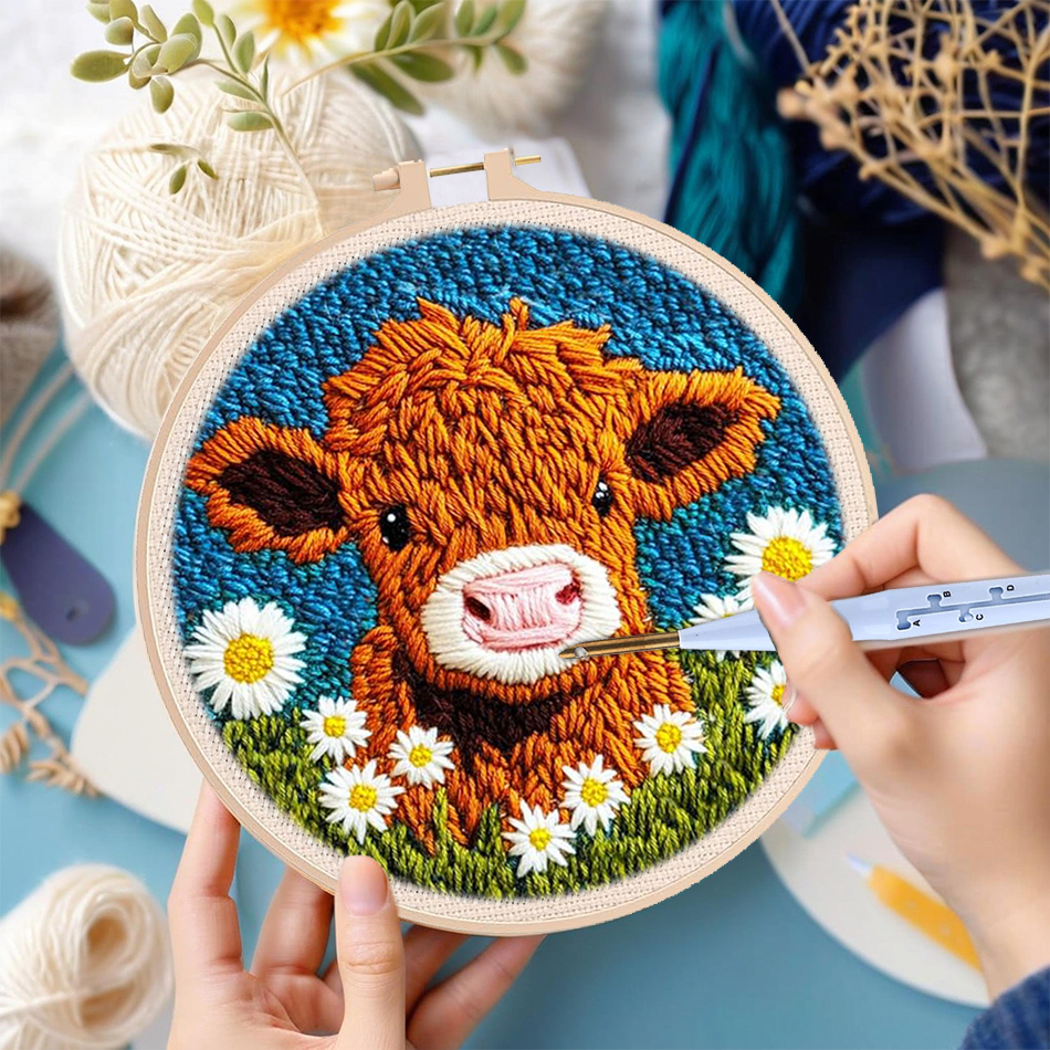 Embroidery Daisy Flower - DIY Punch Naald Borduurpakketten voor Beginners