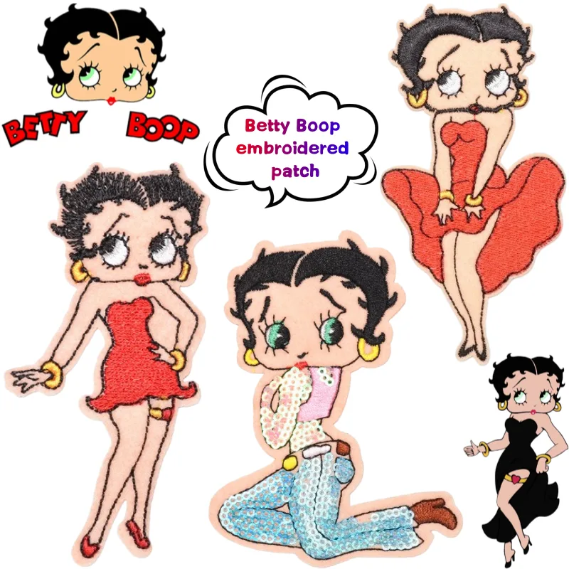 Embroidery Patch - Betty Boop Patch Hoge kleurwaarde Anime