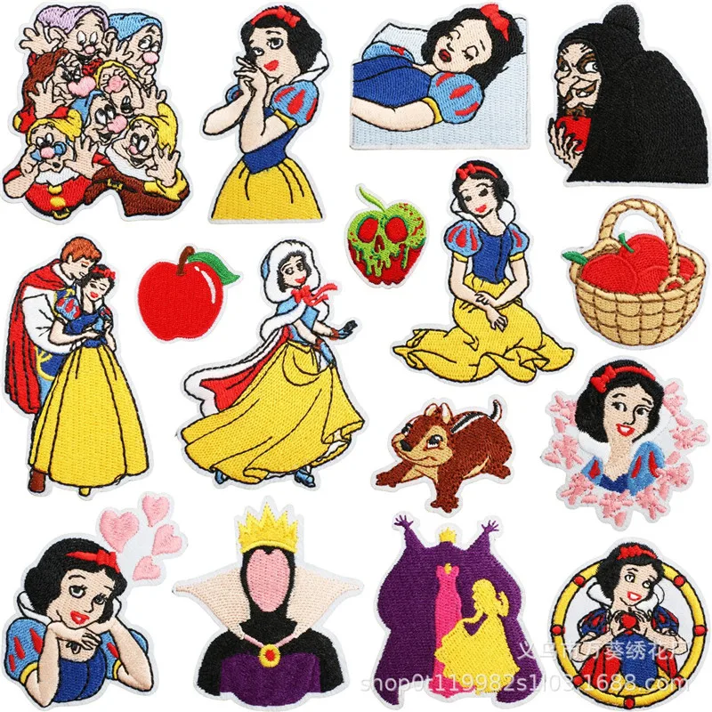 Embroidery Patch - 15 stks Sneeuw Prinses Borduurpatches Voor