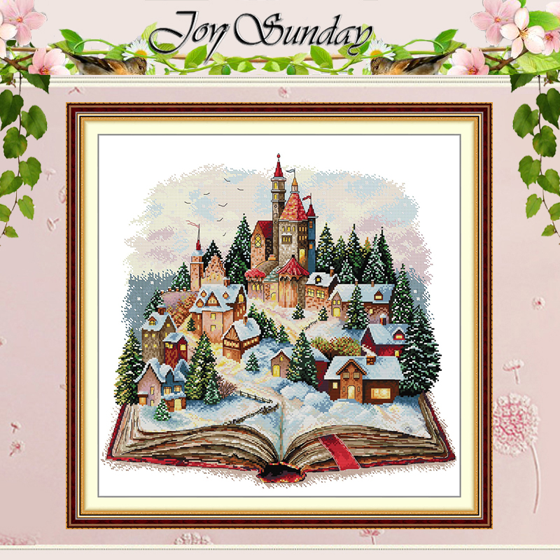 Embroidery Tas - Magic Castle Cartoon Patronen Geteld Kruissteek