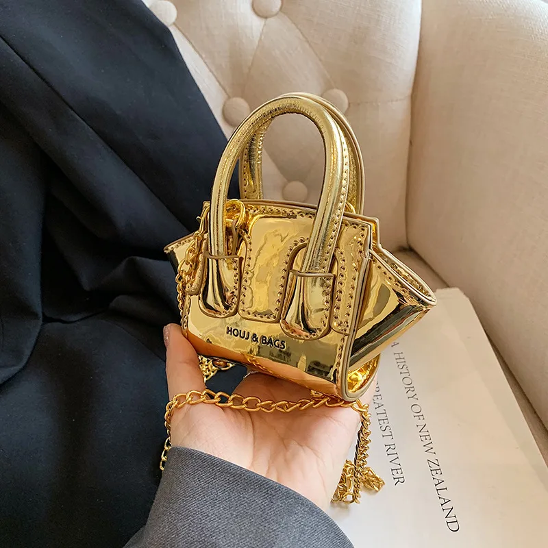Embroidery Bag - Trendy mini-oortelefoontas Crossbody-schoudertassen Gouden portemonnee Handtassen