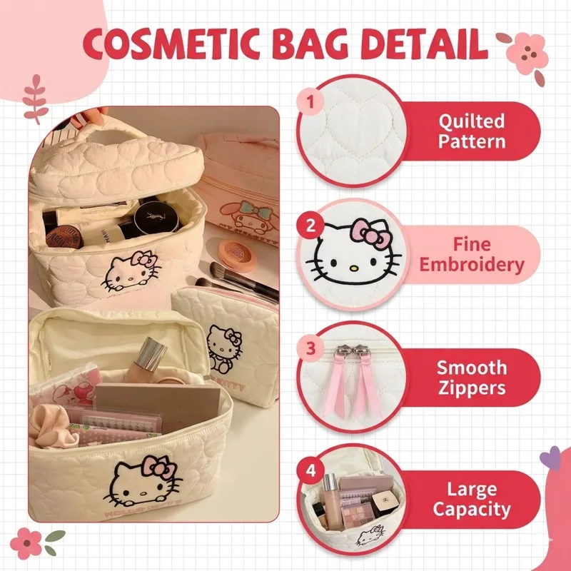 Embroidery Icon - Onze ultrazachte, gewatteerde Cloud-Puff make-up tassen