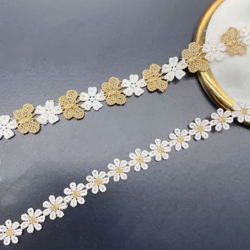 Embroidery Daisy - Holle Borduurwerk Twee-Kleur Kleine Daisy Bloem