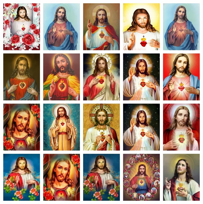 Embroidery Icon - Azqsd Diamond Painting Jesus Religieus 5d