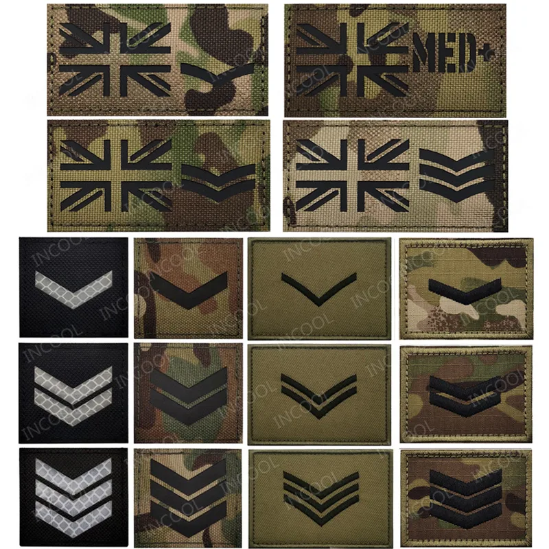 Embroidery Uk - Britse vlag IR reflecterende geborduurde patches