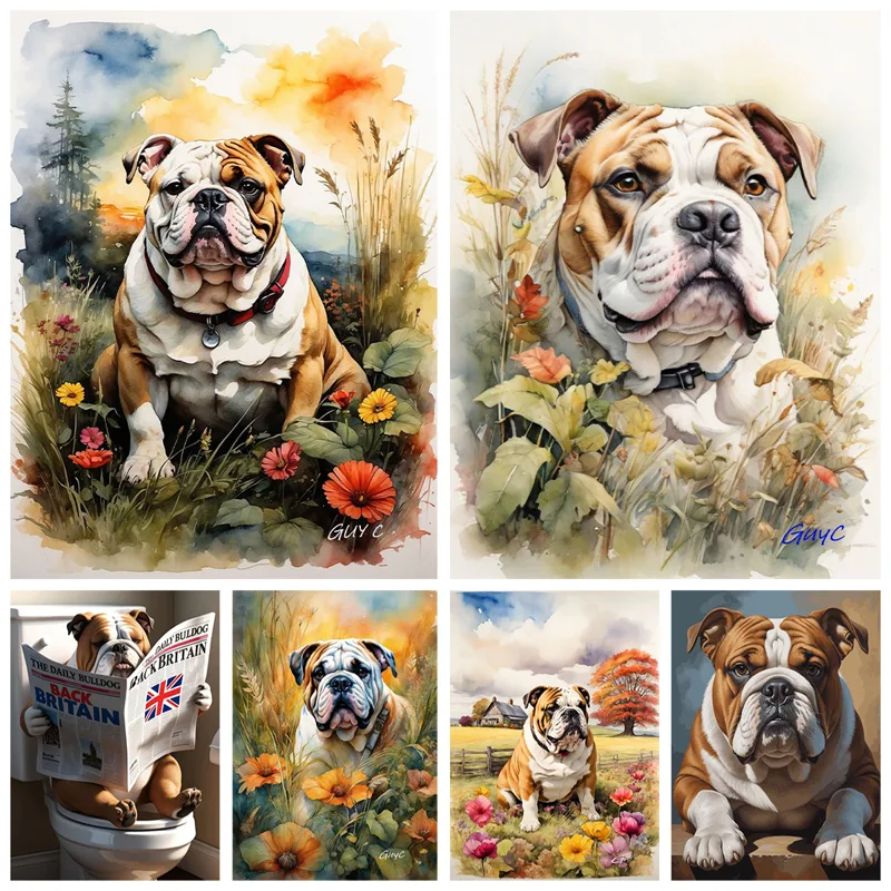 Embroidery Uk - Hondenthema 5D Diamond Art Painting Leuke