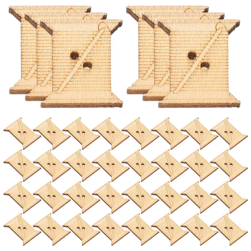Embroidery Stitches - 100 stuks houten borduurgaren spoeltjes draadwikkelkaarten