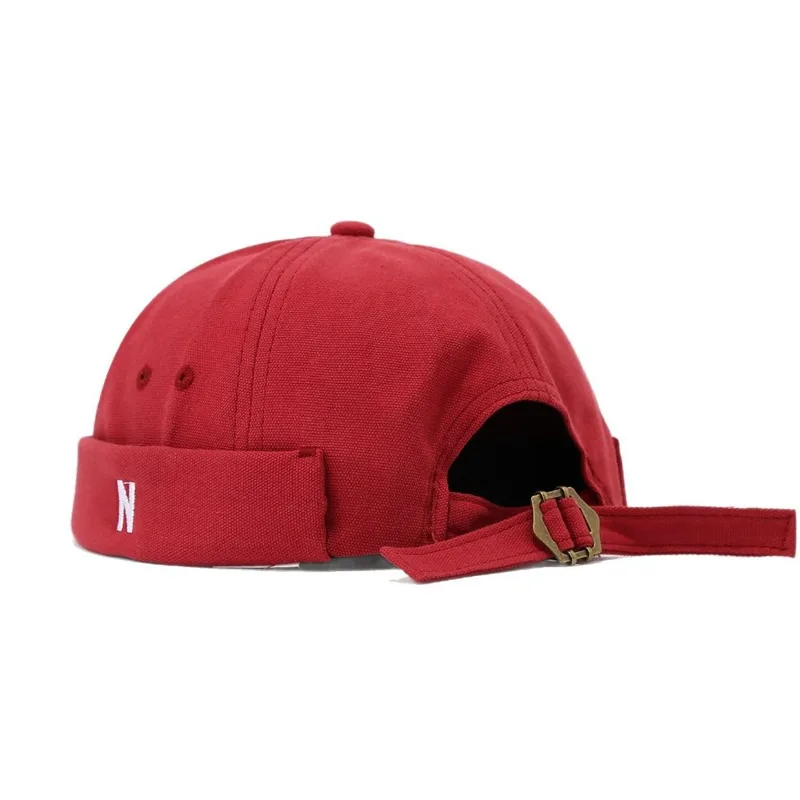 Embroidery Letter N - Casual katoenen pet zonder klep, ademend,