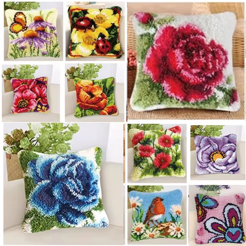 Embroidery Rose - Rose Flower Latch Hook Kits DIY