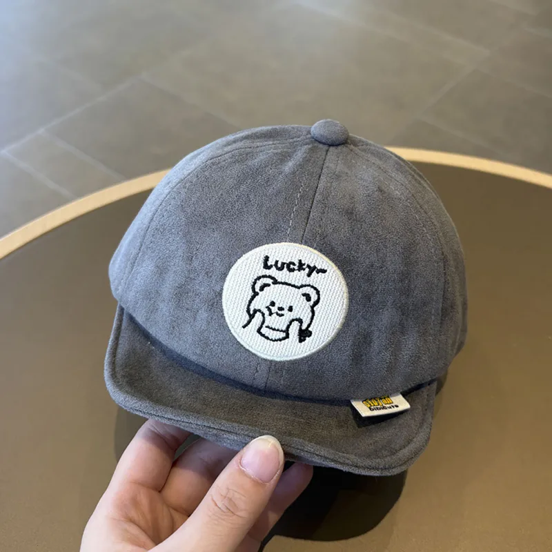 Embroidery Letter - Effen kleur baby-honkbalhoed cartoon borduurwerk zonnescherm