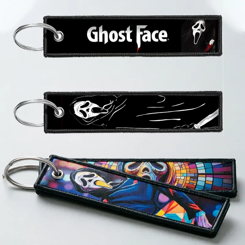 Embroidery Gift Ideas - GHOST FACE sleutelhanger voor mannen vrouwen