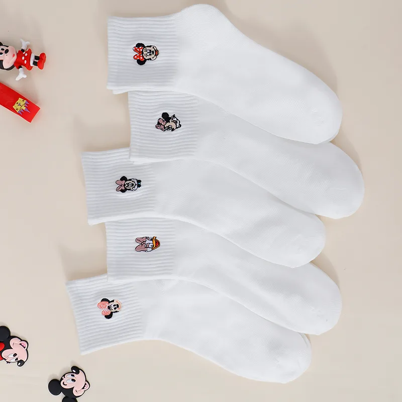 Embroidery On Socks - 5 paar modieuze en schattige cartoon