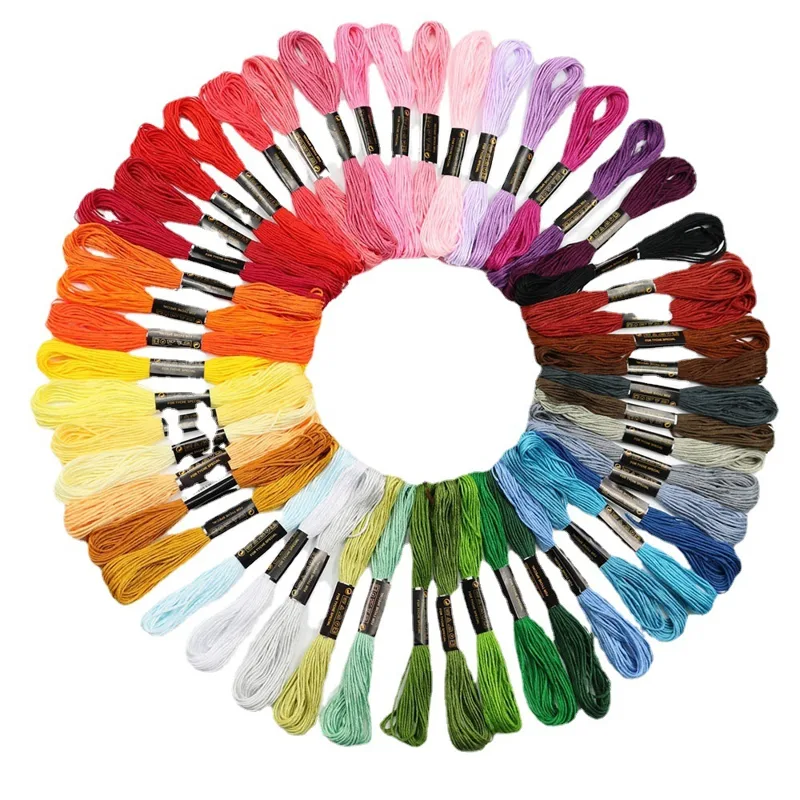 Embroidery Stitches - Vaste 50-kleurige kruissteekgaren. Terylene katoenen borduurgaren.