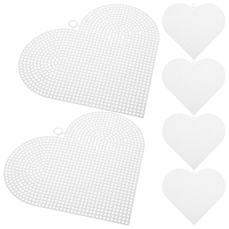 Embroidery Bag - 6 stuks unieke hartvormige plastic mesh