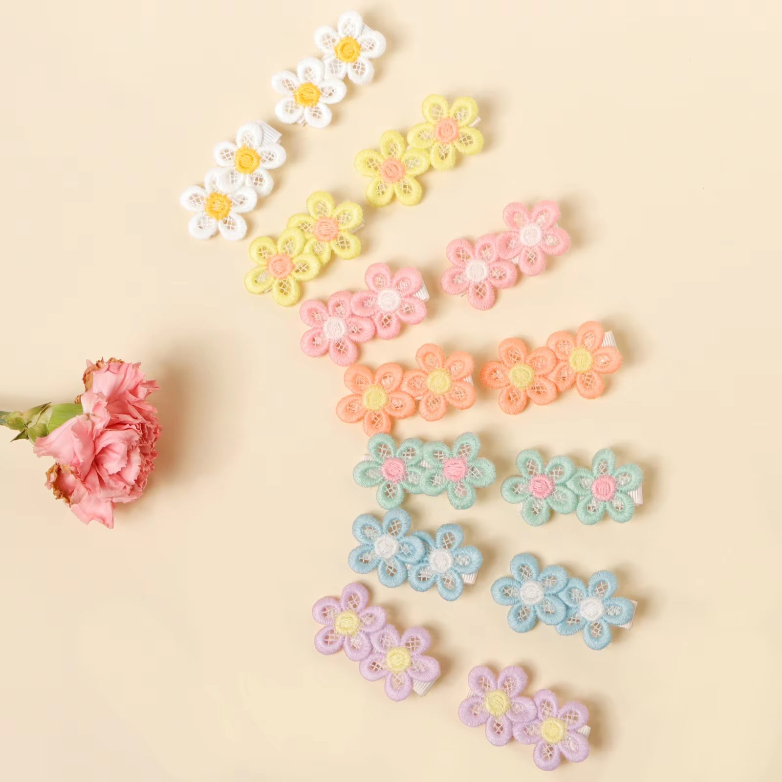 Embroidery Daisy - 14 stks Borduren Kleine Daisy Paardenstaart