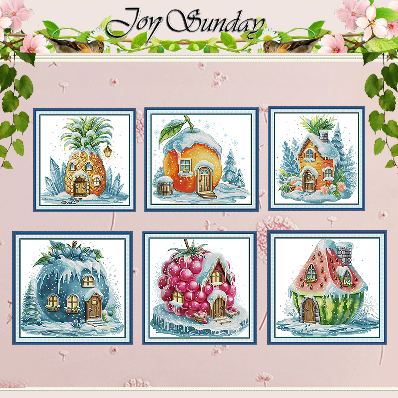 Embroidery Tas - Fruit Hut Patronen Geteld Kruissteek Set