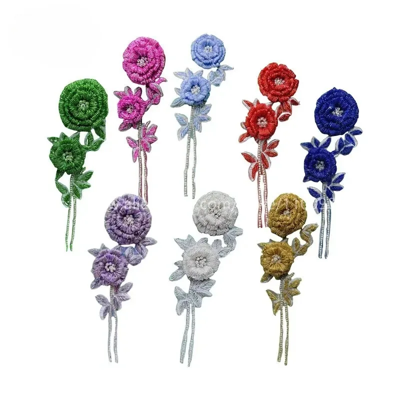 Embroidery Rose - NIEUWE veelkleurige handgemaakte kralen rozenborstbloemen. Sprankelende