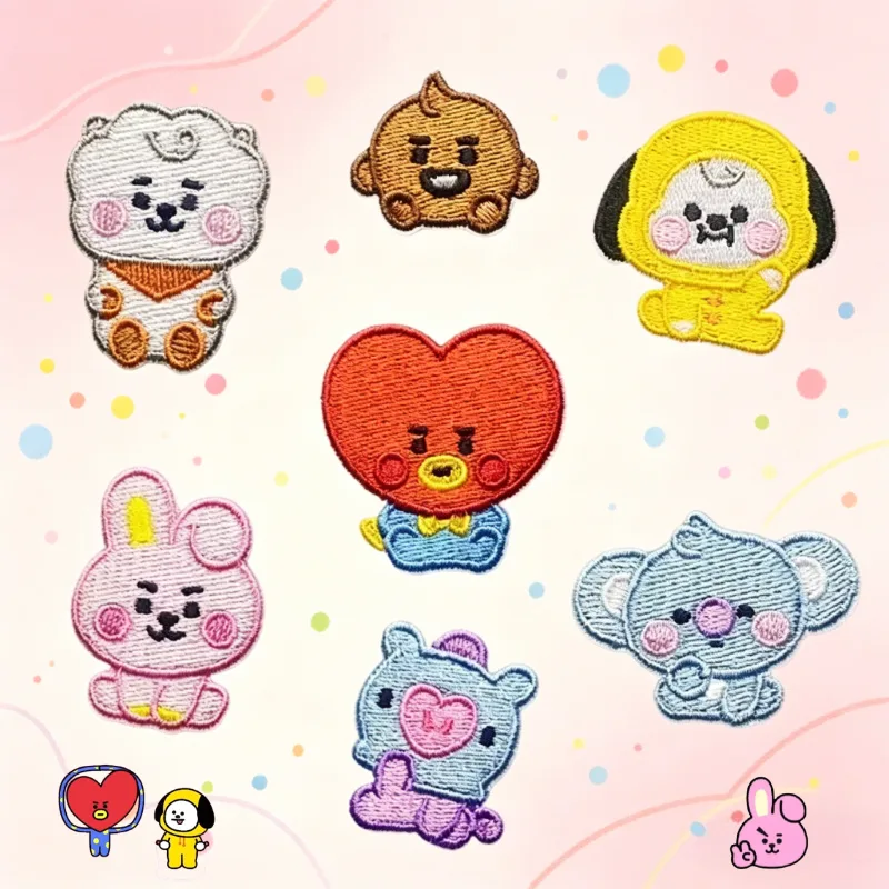Embroidery Patch - BT21 cartoon schattige geborduurde patch sticker