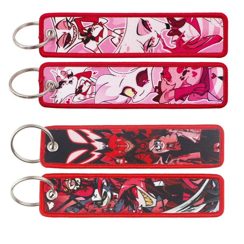 Embroidery Gift Ideas - Anime Hazbin Hotel Borduren Sleutelhangers Manga