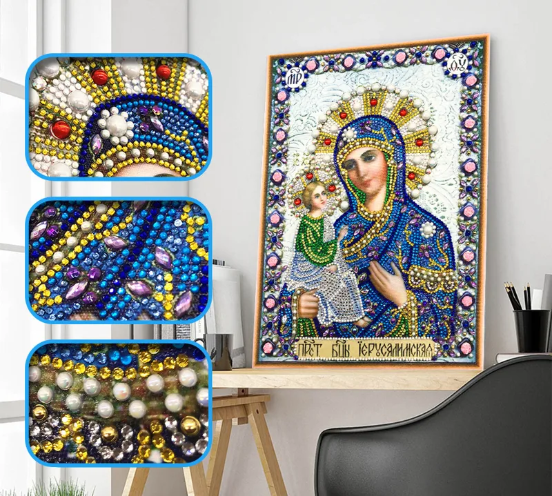 Embroidery Icon - Nieuwe 5d DIY diamant schilderij kruissteek