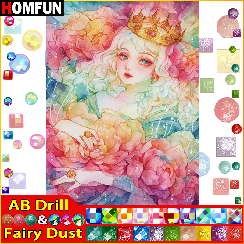 Embroidery Daisy - HOMFUN Fairy Dust AB Diamond Borduren