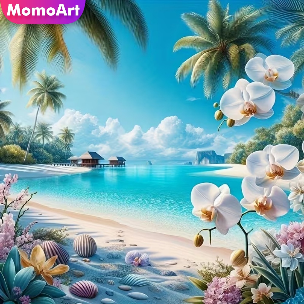 Embroidery Daisy - Momoart Seaside Diamond Mozaïek Landschap Acryl