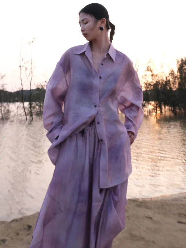 Embroidery Premium - Nieuw lente-zomer losvallend shirt met lange