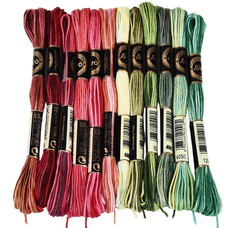 Embroidery Stitches - 105 yards borduurgaren, 6-draads, gemêleerd, polyester,