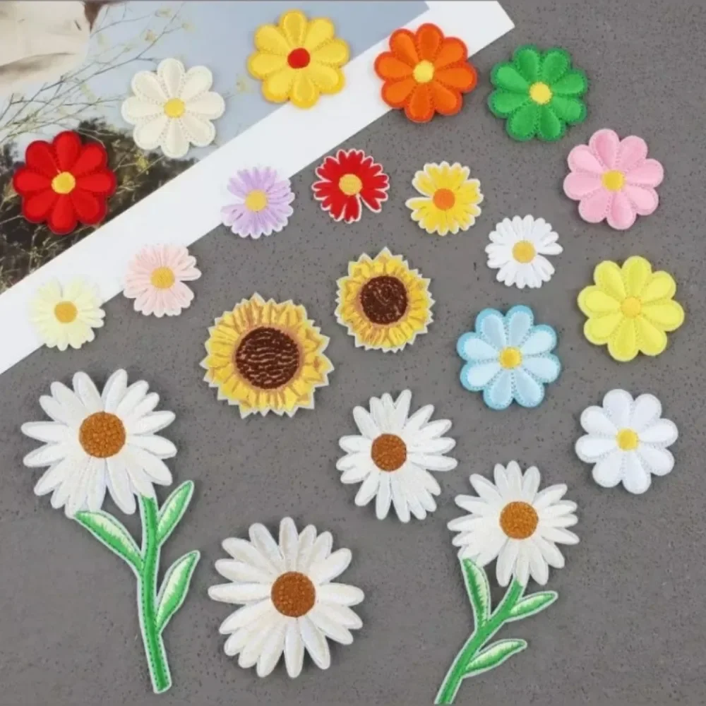 Embroidery Daisy Flower - 1 STKS Zonnebloem Daisy Borduurpatch Chrysant
