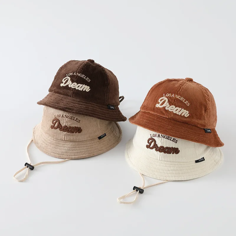 Embroidery Letter - Baby Effen Kleur Zonnehoed Jongens Houdt