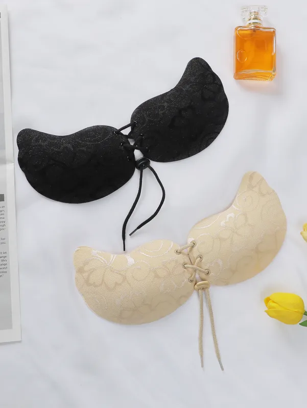 Embroidery Patch - Vrouwelijke kant-borduurwerk klevende bh verstelbare trekkoord