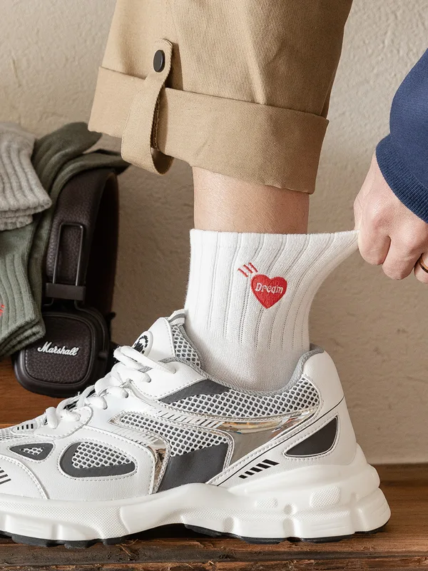 Herensokken 4 paar/doos Lente  - Embroidery On Socks recensie en prijs