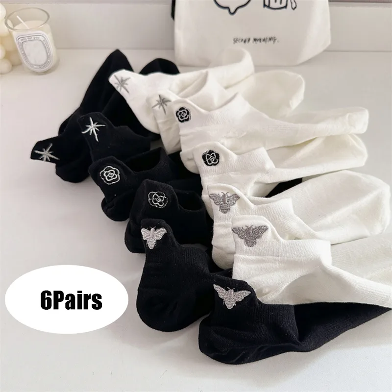 6 paar luxe merk damessokken s - Embroidery On Socks recensie en prijs