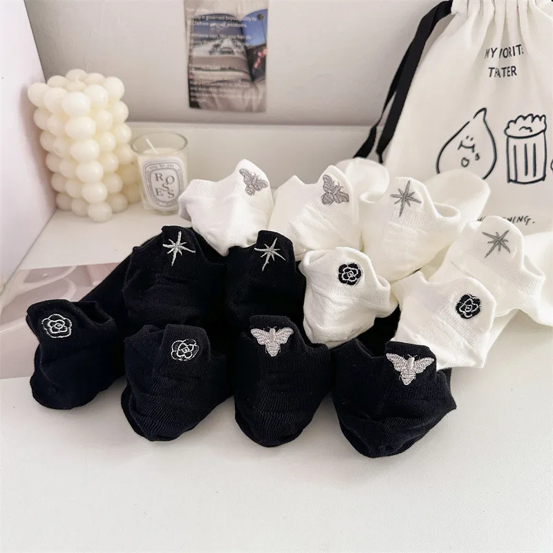 6 paar luxe merk damessokken s - Embroidery On Socks recensie en prijs