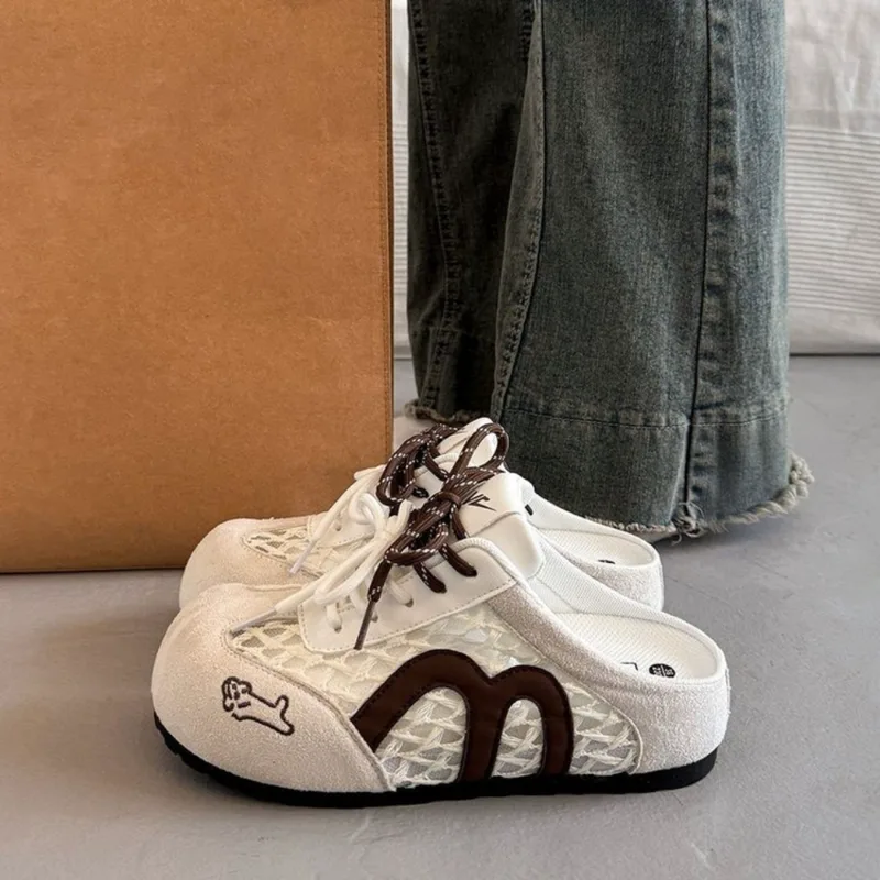 Mesh gespleten halfhoge muiltj - Embroidery Letter recensie en prijs