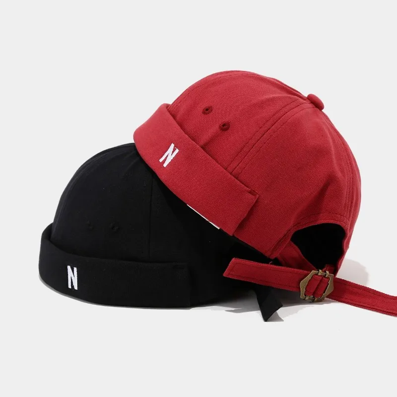 Japanse stijl katoenen pet zon - Embroidery Letter N recensie en prijs
