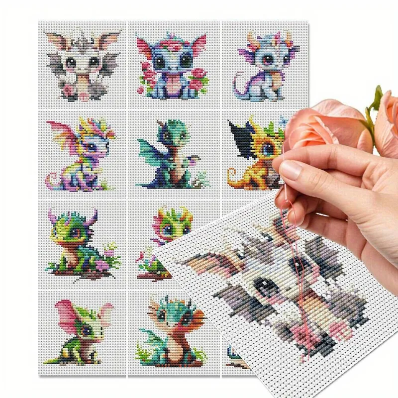 12 stuks Dragon Cross Stitch 1 - Embroidery Tas recensie en prijs