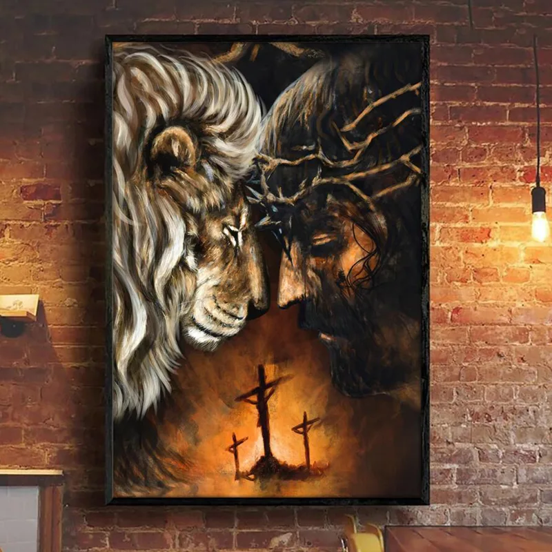 Jezus En Leeuw 5D Diamant Schi - Embroidery Icon recensie en prijs