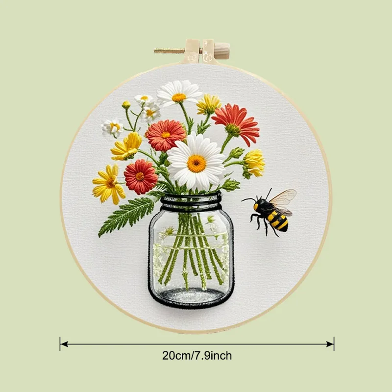 1 STKS Diy Borduurpakketten Da - Embroidery Daisy Flower recensie en prijs