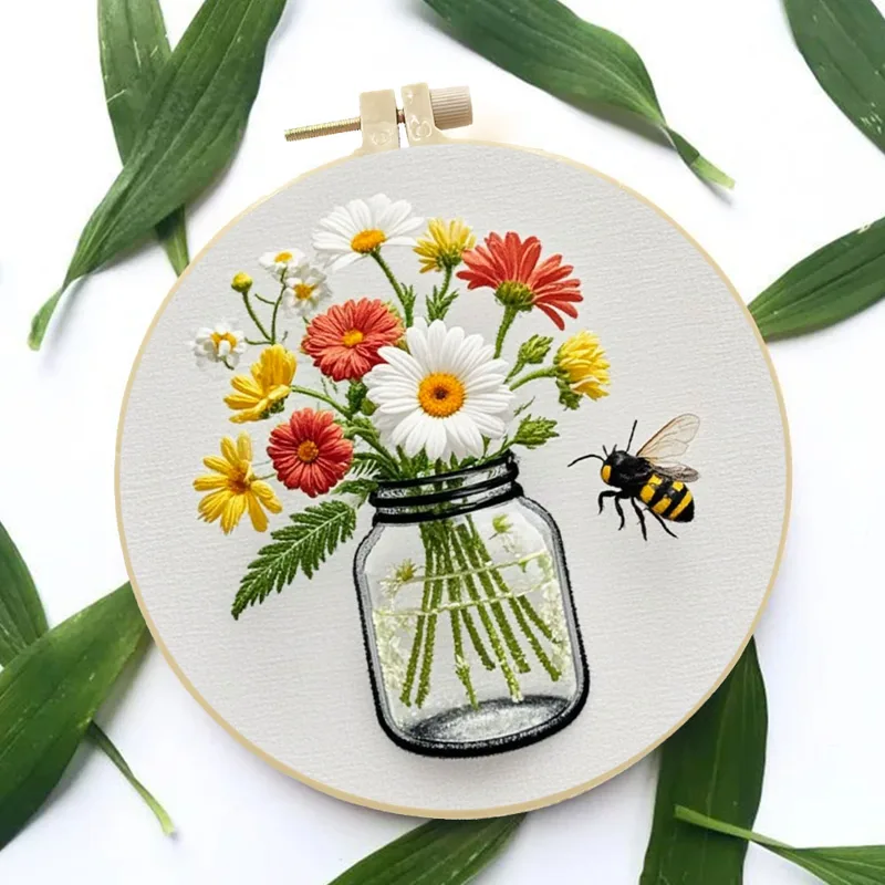 1 STKS Diy Borduurpakketten Da - Embroidery Daisy Flower recensie en prijs