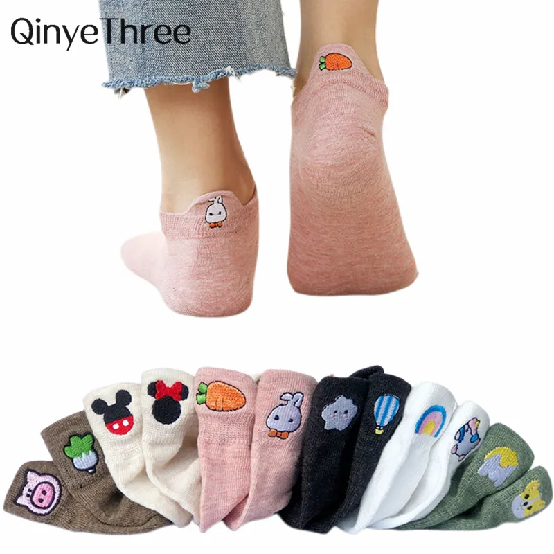 Ins Nieuwe Vrouwen Leuke Bordu - Embroidery On Socks recensie en prijs