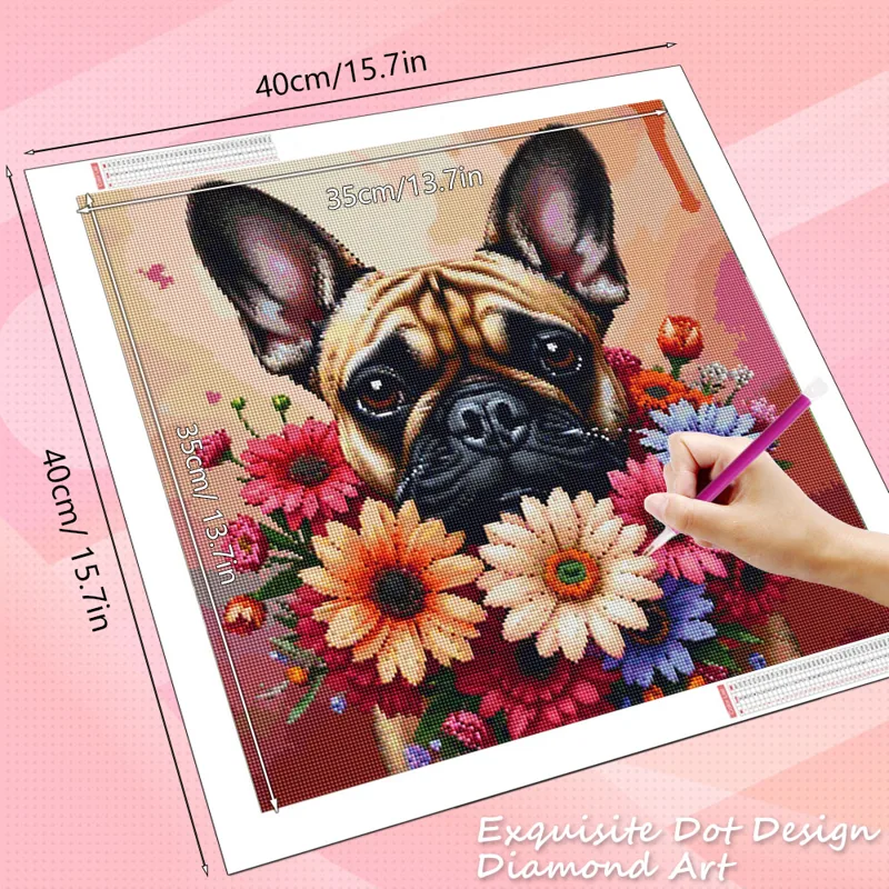 HUACAN Diamant Schilderij Hond - Embroidery Daisy recensie en prijs