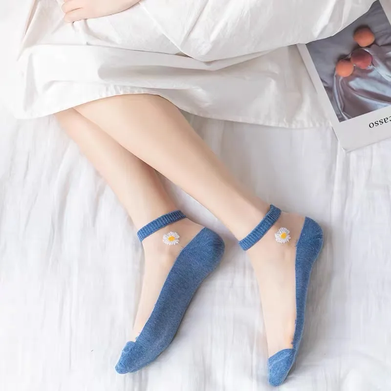5 paren/partij Korea Stijl Vro - Embroidery Daisy Flower recensie en prijs