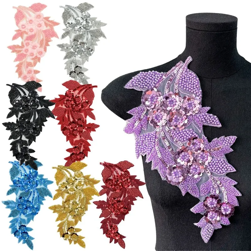 Mode 3D Pailletten Bloem Appli - Embroidery Patch recensie en prijs