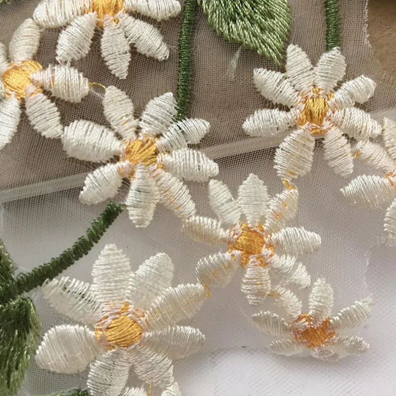 1 paar groen blad madeliefje b - Embroidery Daisy Flower recensie en prijs