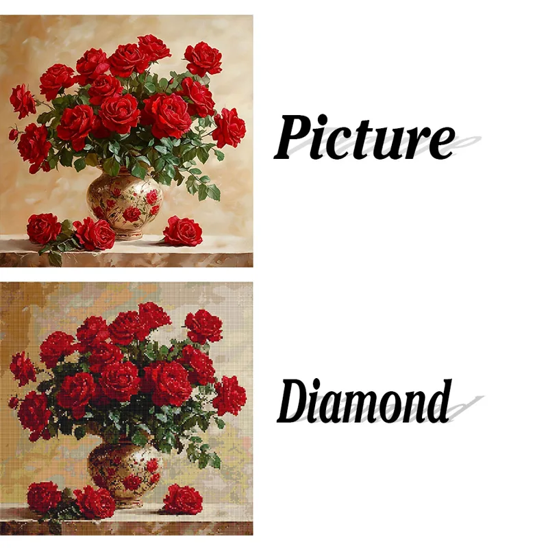 Rose Diamond schilderij volled - Embroidery Rose recensie en prijs